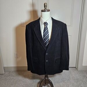 Panhandle Slim 46R Western Cowboy Corduroy Blazer Jacket Men Elbow‎ Patch Black